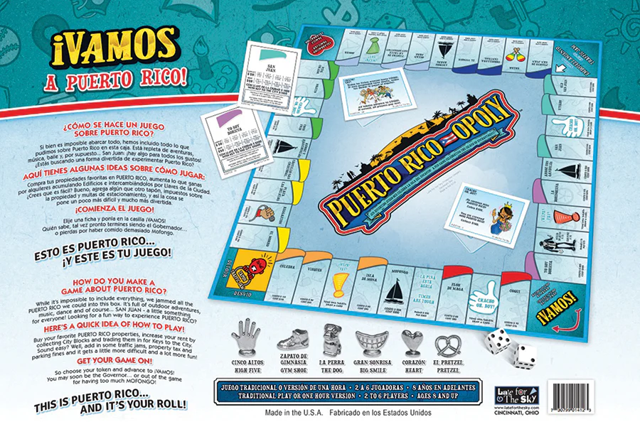Puerto Rico-Opoly Classic Board Game Back