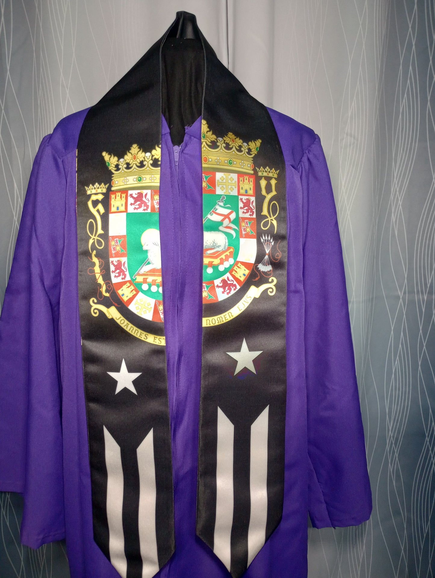 Puerto Rico Stoles - Black Coat of Arms