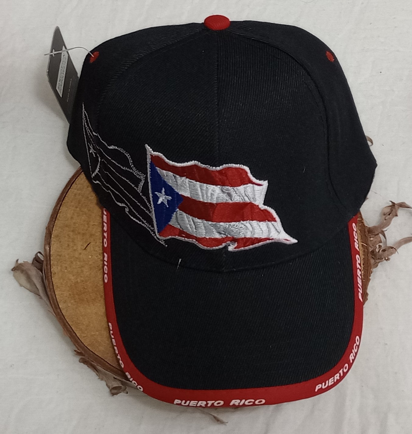 Black Puerto Rico Flag Hat