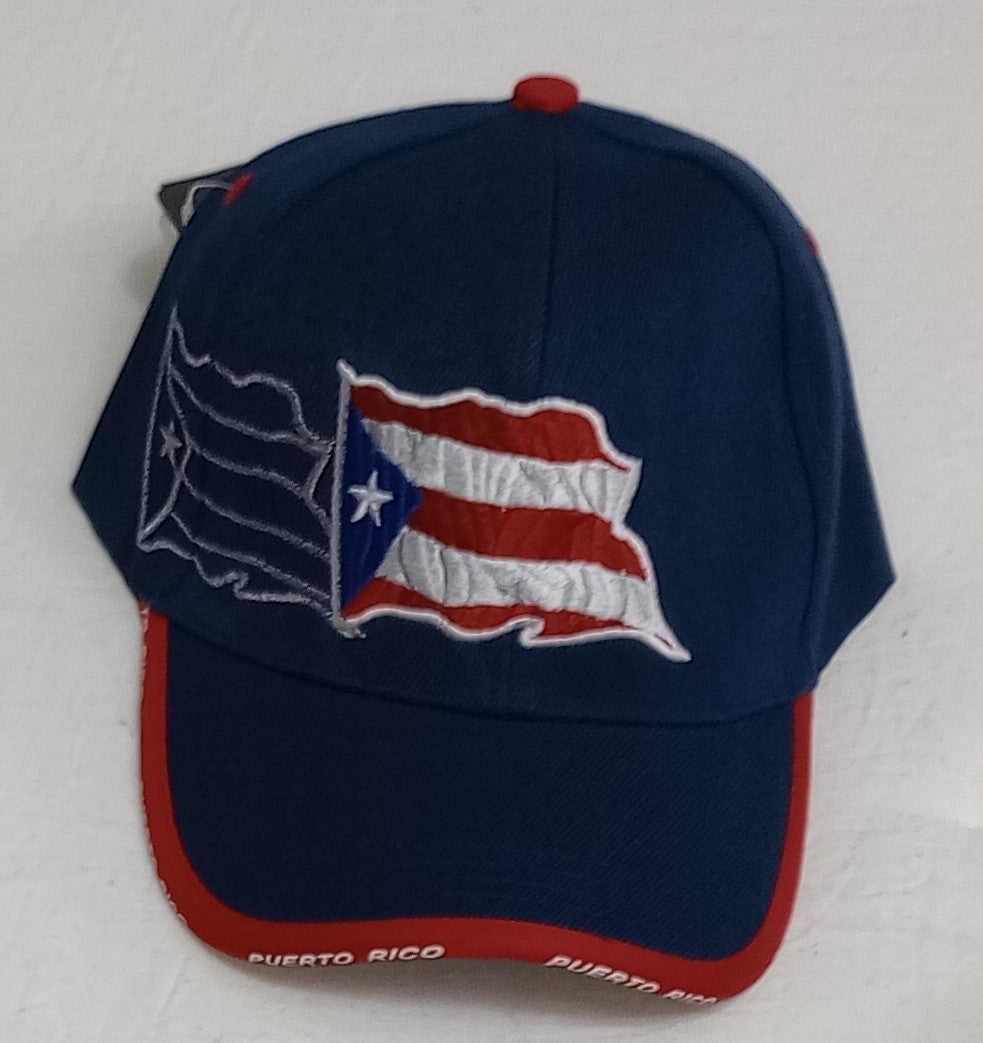 Navy Blue Puerto Rico Flag Hat
