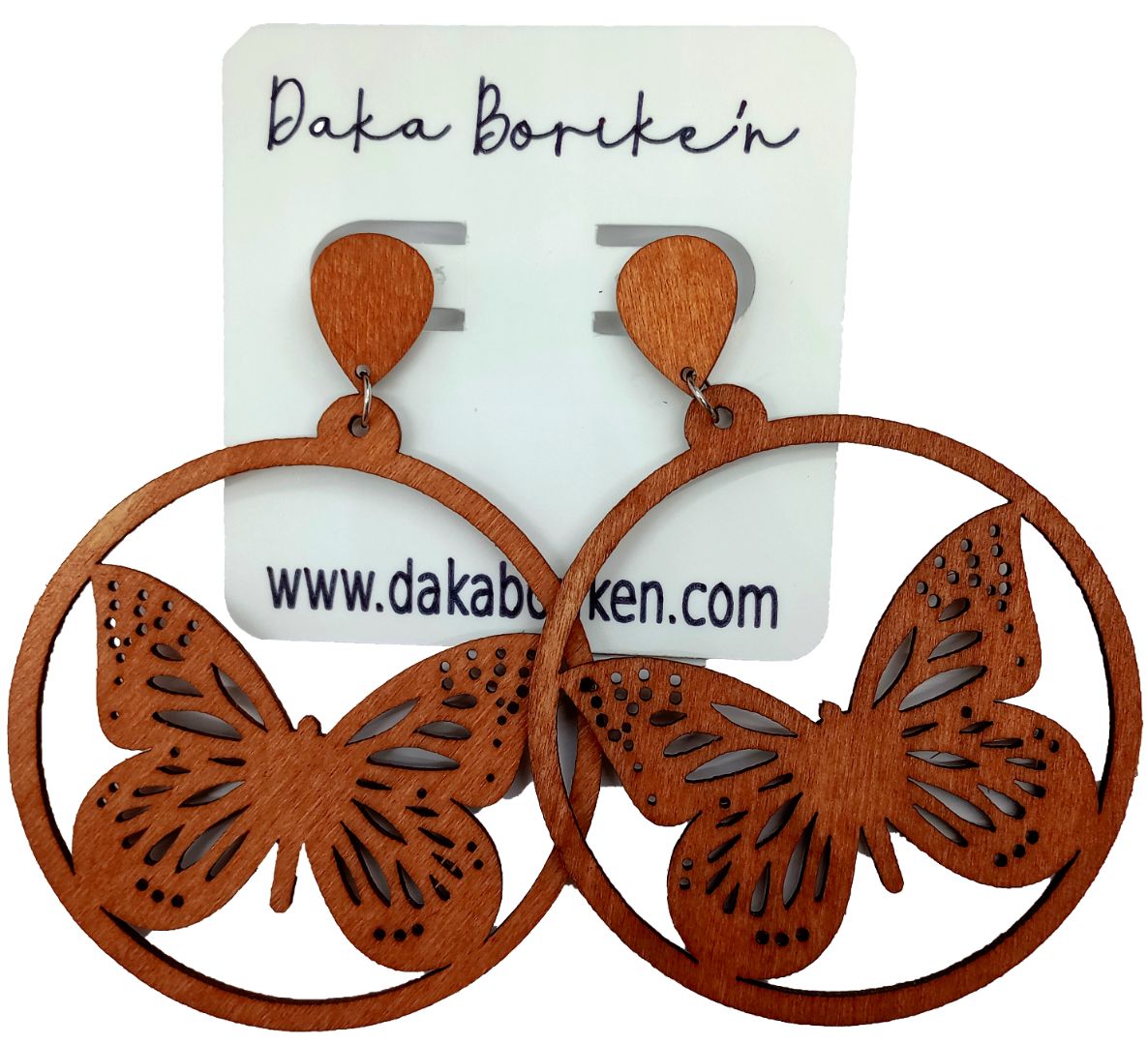 Wood Butterfly Earrings