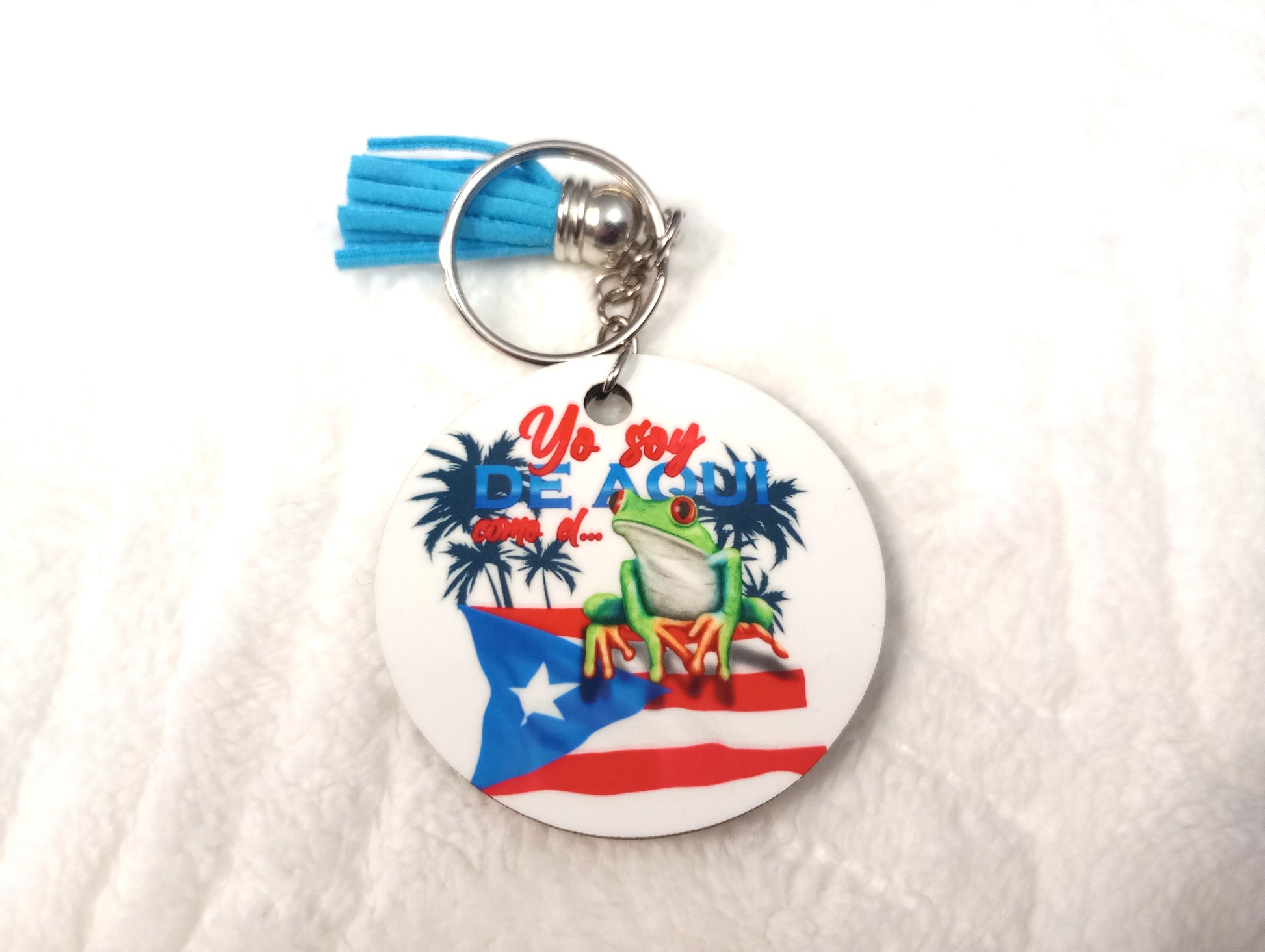 Yo Soy De Aqui PR Keychain