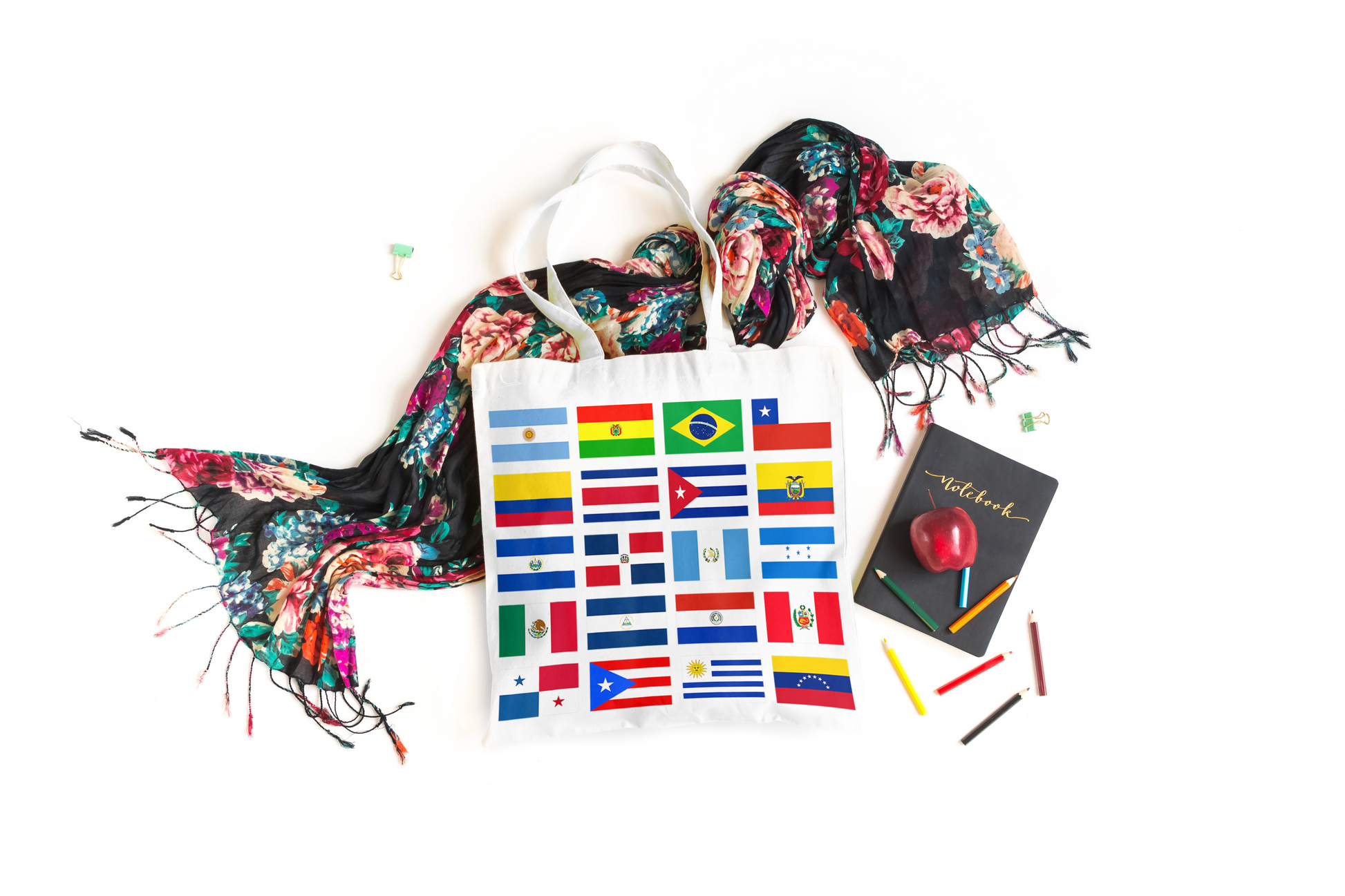 Latino Flags Tote Bag