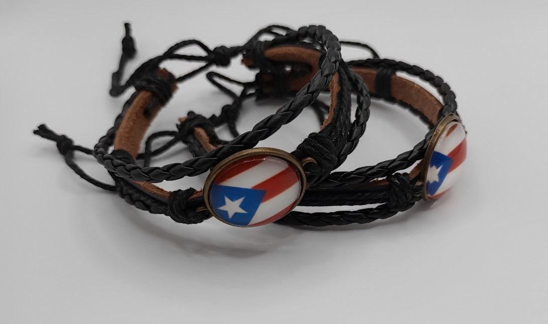 Puerto Rico Faux Leather Bracelet