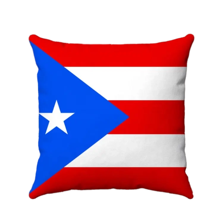 Puerto Rico Flag Throw Pillow Case